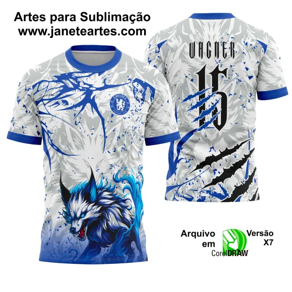 Arte Vetor Camisa Interclasse Lobo Fogo 2025 - 0245