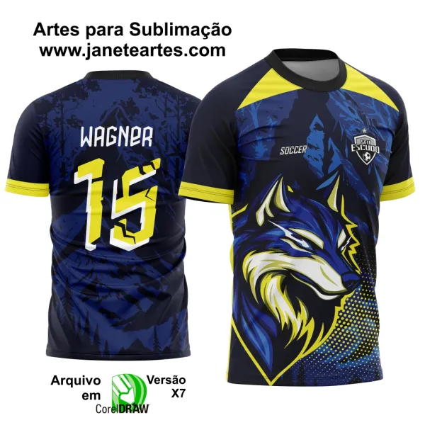 Arte Vetor Camisa Interclasse Lobo Sonic 2025