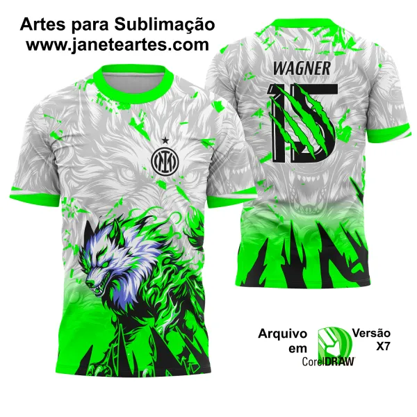Arte Vetor Camisa Interclasse Lobo Verde 2025 - 0242