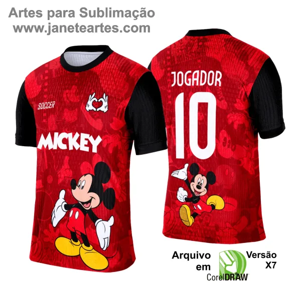 Arte Vetor Camisa Interclasse Mickey - 0168