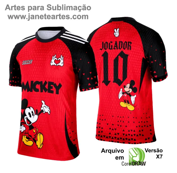 Arte Vetor Camisa Interclasse Mickey - 0191