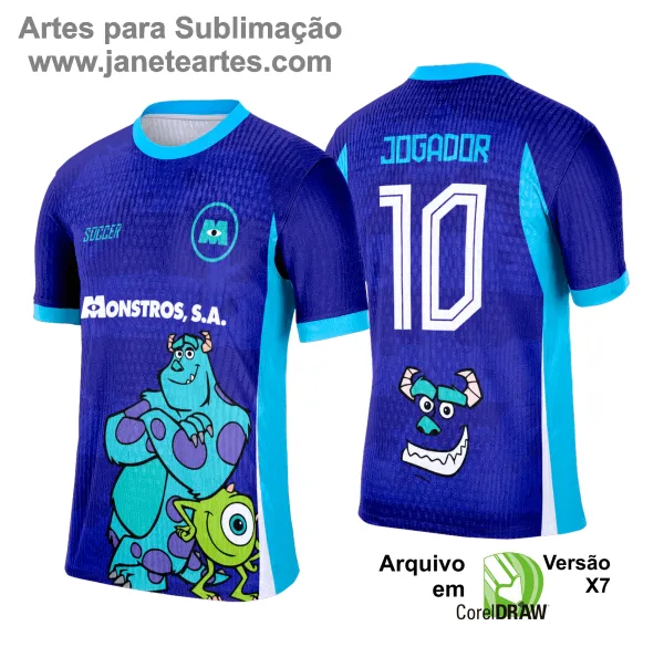 Arte Vetor Camisa Interclasse Monstros S.A. - 0177