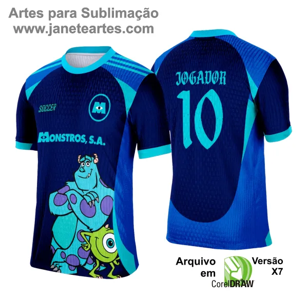 Arte Vetor Camisa Interclasse Monstros S.A. - 0182