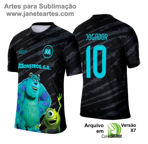 Arte Vetor Camisa Interclasse Monstros S.A - 0190