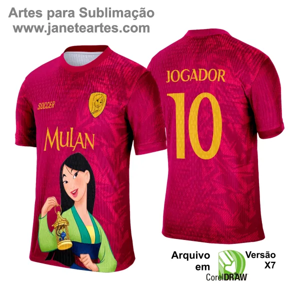 Arte Vetor Camisa Interclasse Mulan - 0204