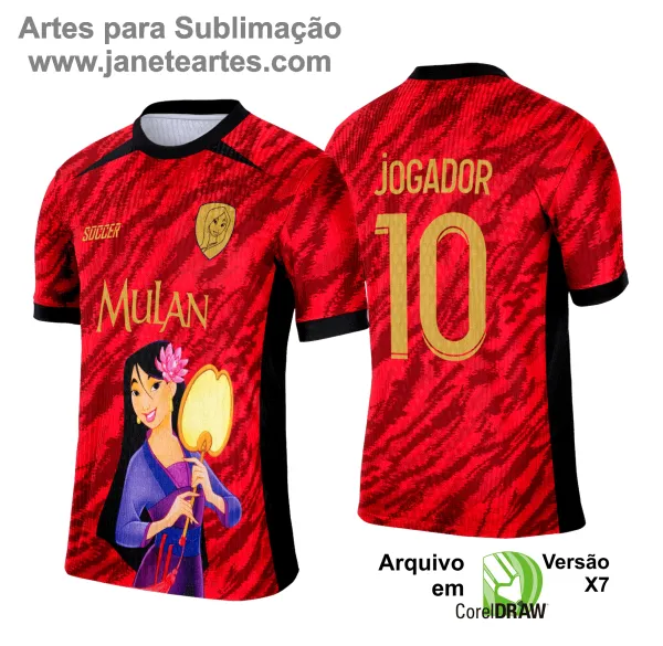 Arte Vetor Camisa Interclasse Mulan - 0210