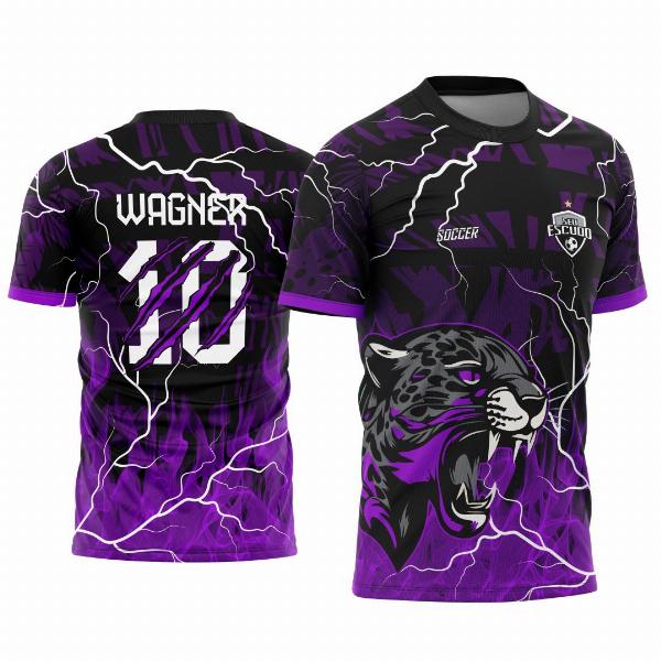 Arte Vetor Camisa Interclasse Onça Pantera Negra 2025