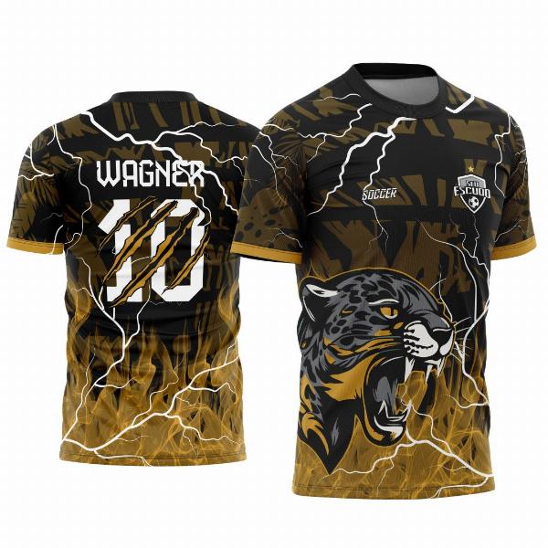 Arte Vetor Camisa Interclasse Onça Pantera Negra 2025