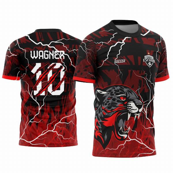 Arte Vetor Camisa Interclasse Onça Pantera Negra 2025