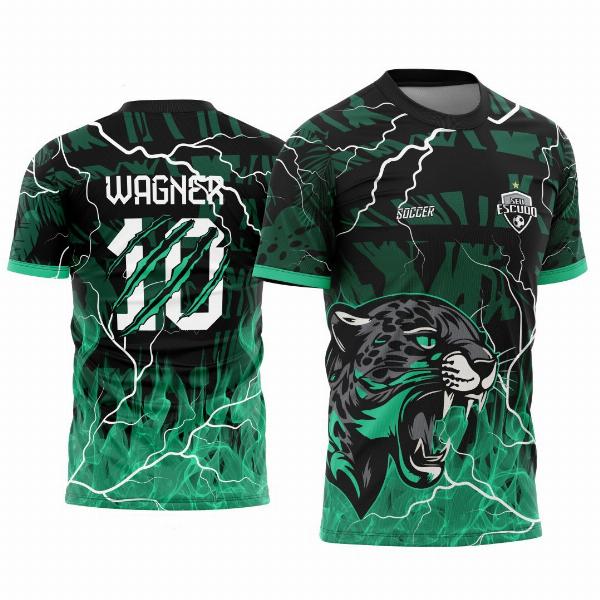 Arte Vetor Camisa Interclasse Onça Pantera Negra 2025