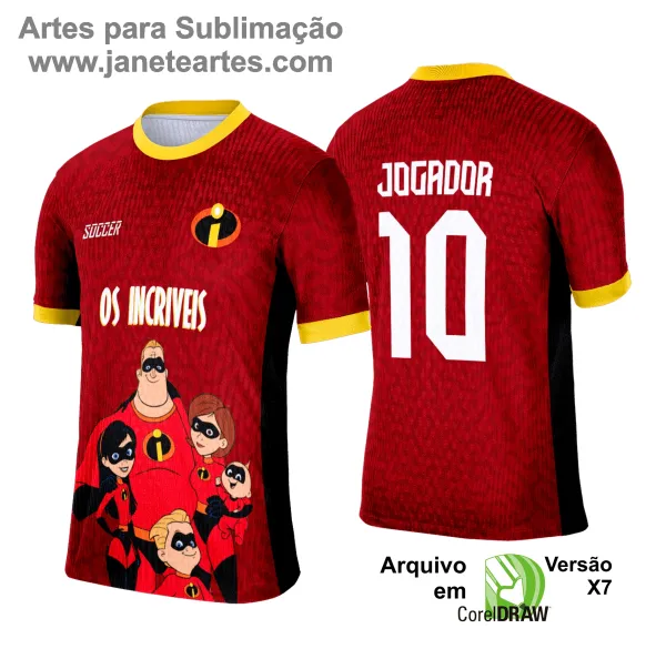 Arte Vetor Camisa Interclasse Os Incríveis - 0170