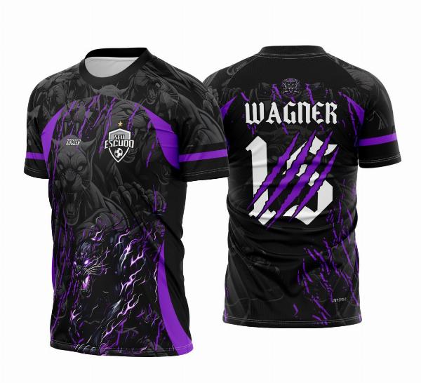 Arte Vetor Camisa Interclasse Pantera Negra 2025 Fogo