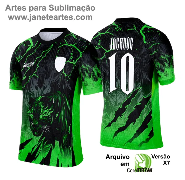 Arte Vetor Camisa Interclasse Pantera Negra Verde 2025 - 0230