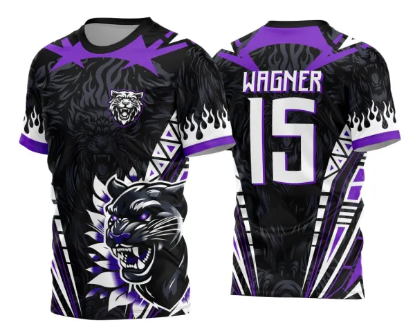 Arte Vetor Camisa Interclasse Pantera Roxa 2024 com Fohas