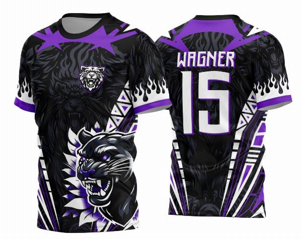 Arte Vetor Camisa Interclasse Pantera Roxa 2024 com Fohas