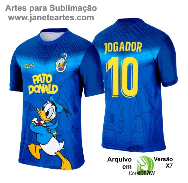 Arte Vetor Camisa Interclasse Pato Donald - 0186