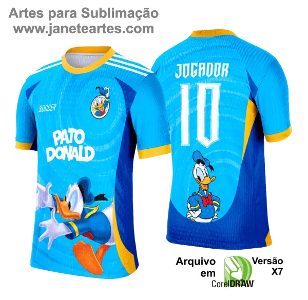 Arte Vetor Camisa Interclasse Pato Donald - 0196