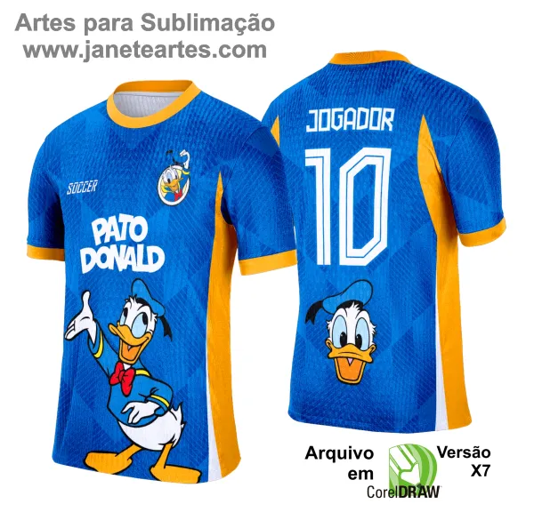 Arte Vetor Camisa Interclasse Pato Donald - 0202