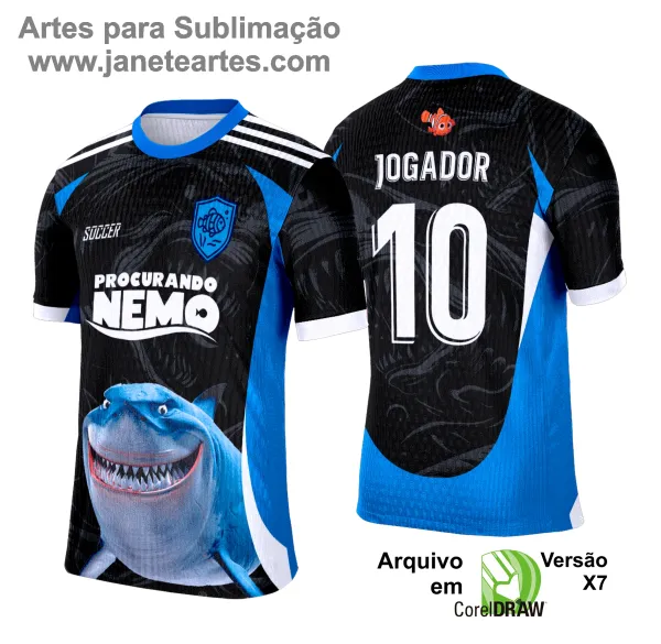 Arte Vetor Camisa Interclasse Procurando o Nemo - 0211