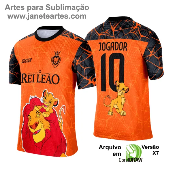 Arte Vetor Camisa Interclasse Rei Leão - 0163