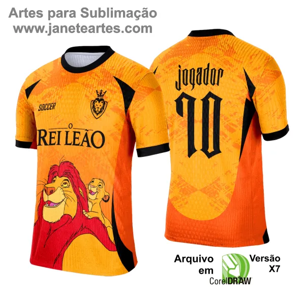 Arte Vetor Camisa Interclasse Rei Leão - 0219