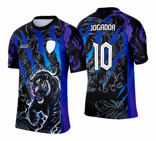 Arte Vetor Camisa Interclasse Tigre Degrade - 0160