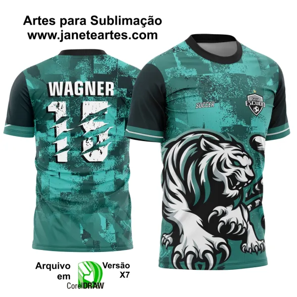 Arte Vetor Camisa Interclasse Tigre Evil Color 2025