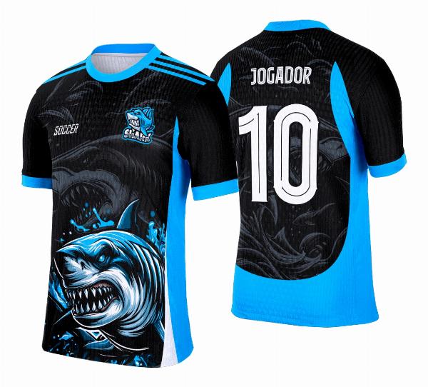 Arte Vetor Camisa Interclasse Tubarão Azul 2025 - 0232 Arte Vetor Camisa Interclasse Tubarão Azul 2025 - 0232
