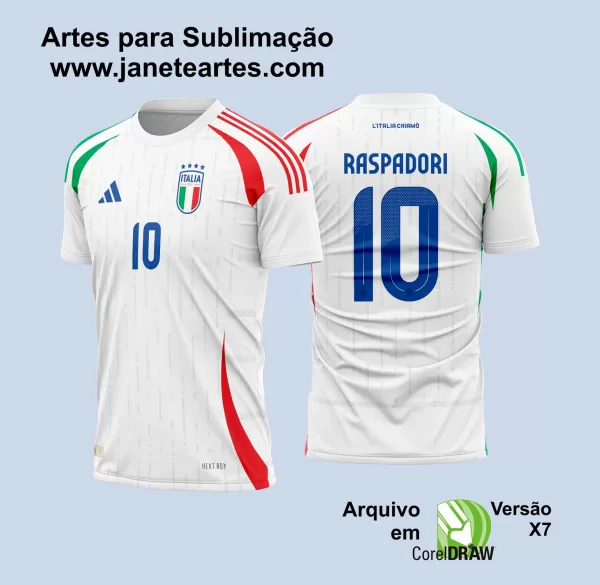 Arte Vetor Camisa Italia Reserva 2024 - 2025 + Fonte TTF