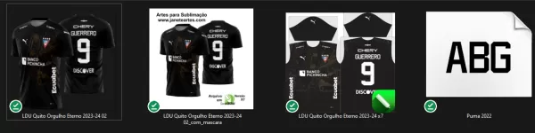 Arte Vetor Camisa LDU Quito Orgulho Eterno 2023 - 2024