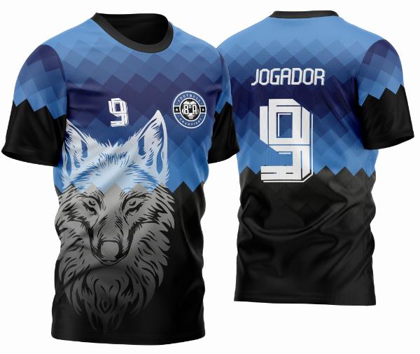 Arte Vetor Camisa Lobo InterClasse Degrade Poligonos