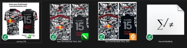 Arte Vetor Camisa New York Red Bulls Third  2023
