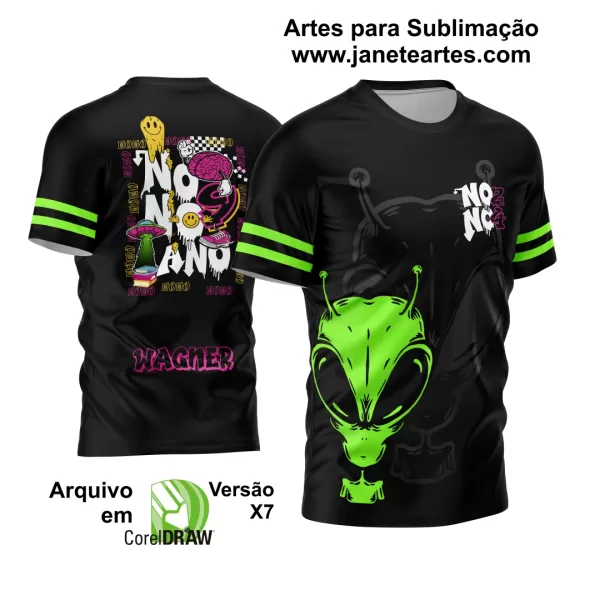 Arte Vetor Camisa Nono Ano Alien 2024 Modelo 03