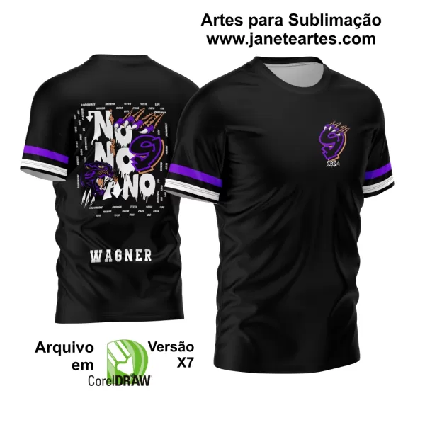 Arte Vetor Camisa Nono Ano Pantera Negra 2024