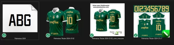 Arte Vetor Camisa Palmeiras Titular 2024 - 2025