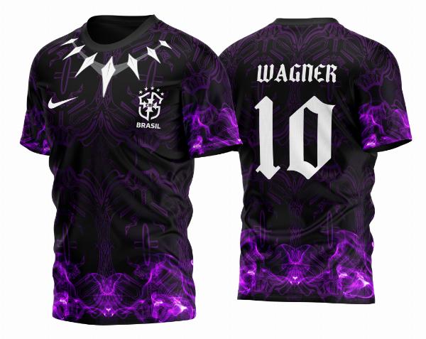 Arte Vetor Camisa Pantera Negra Edição Brasil 2023