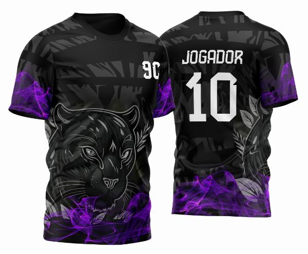 Arte Vetor Camisa Pantera Negra Roxa Varias Cores