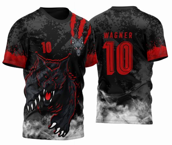 Arte Vetor Camisa Para InterClasse Lobo Feroz Mod 2