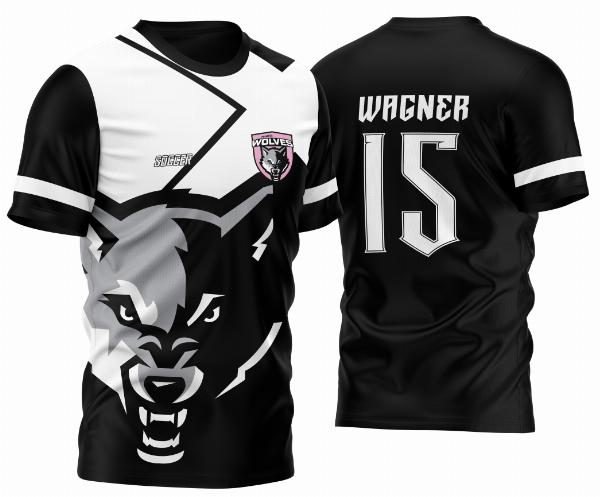 Arte Vetor Camisa Para InterClasse Lobo Preto e Branca 2023