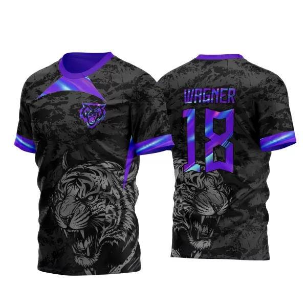Arte Vetor Camisa Para InterClasse Tigre Preta e Olografica 2025 M2