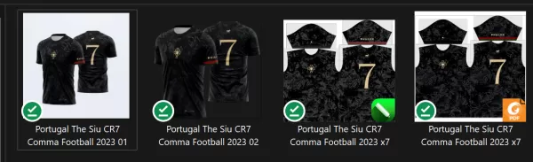 Arte Vetor Camisa Portugal The Siu CR7 Comma Football 2023 x7