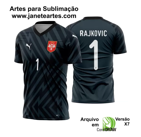 Arte Vetor Camisa Servia Goleiro 2024 - 2025