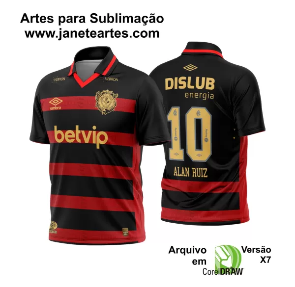 Arte Vetor Camisa Sport Recife Titular 2024 - 2025