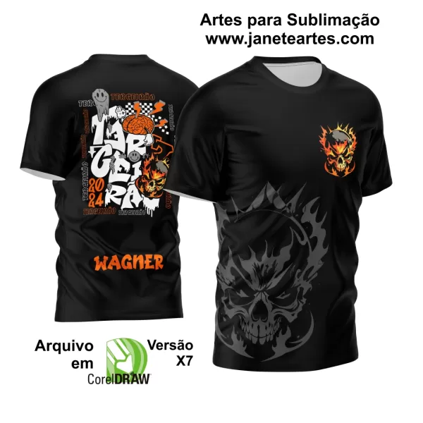 Arte Vetor Camisa Terceirão 2024 Caveira