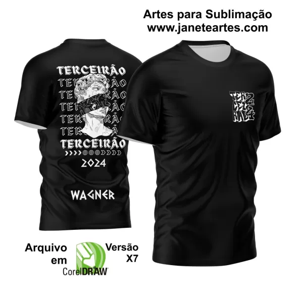 Arte Vetor Camisa Terceirão 2024 Estátua