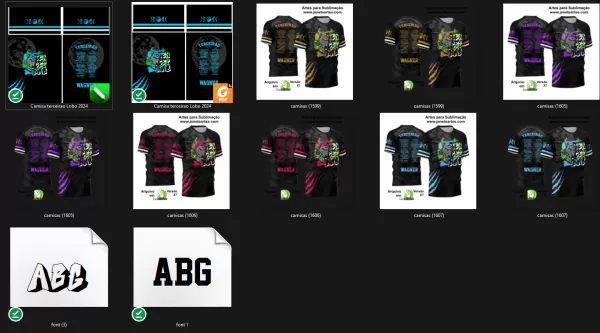 Arte Vetor Camisa Terceirão 2024 Lobo da Lua Modelo 07