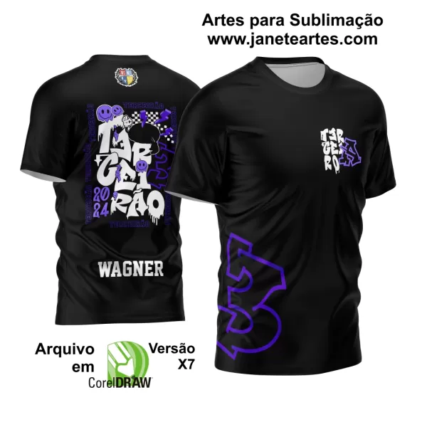 Arte Vetor Camisa Terceirão 2024 Mão