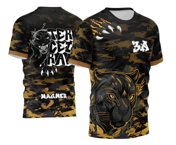 Arte Vetor Camisa Terceirão 2024 Pantera Negra Camuflagem