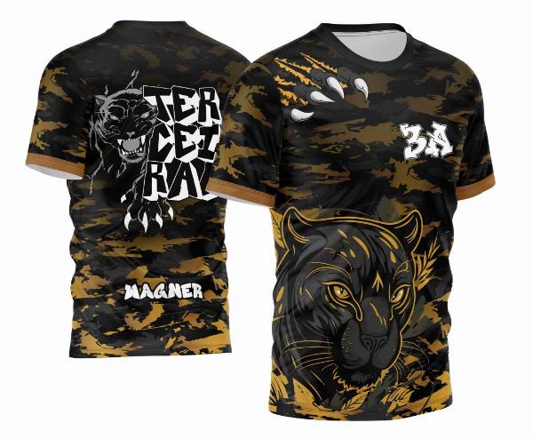 Arte Vetor Camisa Terceirão 2024 Pantera Negra Camuflagem