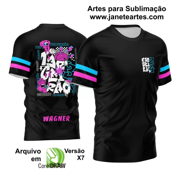 Arte Vetor Camisa Terceirão 2024 Rosa e Azul